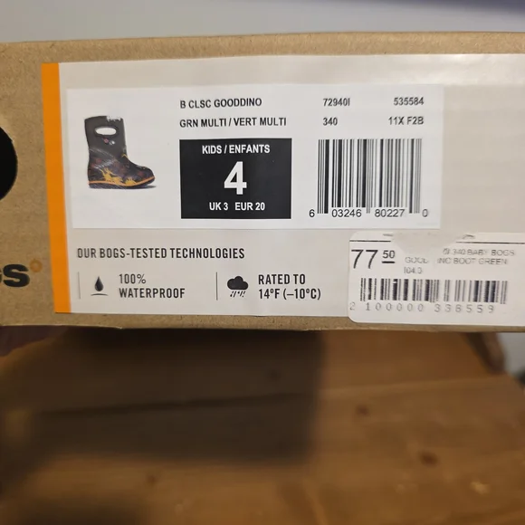 Bogs Kids Dino Rain Boots - Dinosaur - Picture 3 of 3